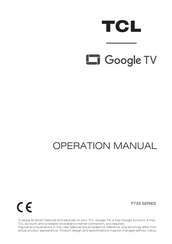 TCL P733 Series Operation Manual