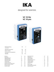 IKA VC 10 pro Operating Instructions Manual
