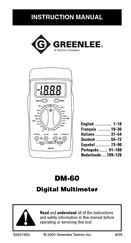 Textron Greenlee DM-60 Instruction Manual