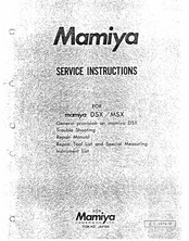 Mamiya MSX Service Instructions Manual
