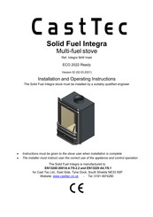 Cast Tec Solid Fuel Integra Installation And Operating Instructions Manual