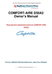 Comfort-Aire D50A2 Use & Care Manual
