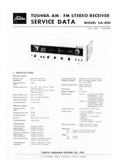 Toshiba SA-400 Service Data