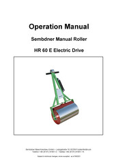 Sembdner HR 60 E Electric Drive Operation Manual