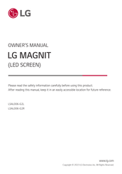 LG MAGNIT LSAL006-G2R Owner's Manual