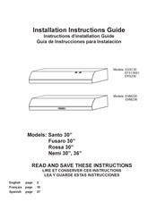 ELICA Rossa ERS230 Installation Instruction Manual