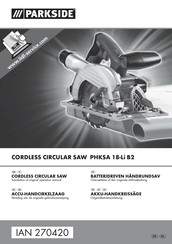 Parkside 270420 Translation Of Original Operation Manual