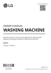 LG WT8400CB Owner's Manual