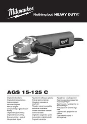 Milwaukee AGS 15-125 C Original Instructions Manual