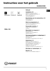Indesit WIAL 143 Instructions For Use Manual