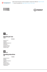 Indesit PR 752 W/I Operating Instructions Manual