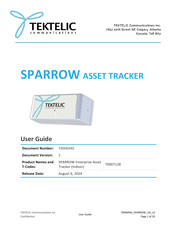 TEKTELIC Communications SPARROW User Manual