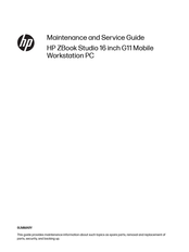 HP ZBook Studio 16 G11 Maintenance And Service Manual