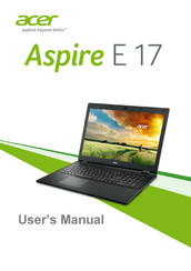 Acer Aspire E 17 Series User Manual