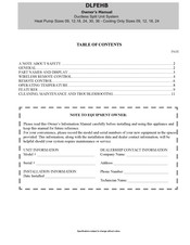 Carrier DLFEHB Series Owner's Manual
