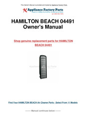 Hamilton Beach 04491 Read Before Use