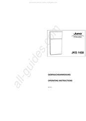 Electrolux Juno JKG 1458 Operating Instructions Manual