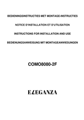 ELEGANZA COMO8080-2F Instructions For Installation And Use Manual