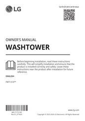 LG FWT1310BG.ABGQEIL Owner's Manual