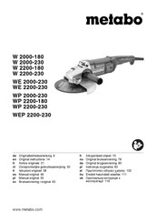 Metabo WP 2200-230 Original Instructions Manual