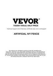 Vevor JNF01201 Original Instruction
