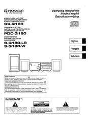 Pioneer S-Q180-LR Operating Instructions Manual