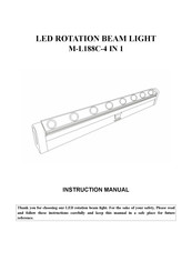 MJ LED LIGHTNING M-L188C-4IN1 Instruction Manual