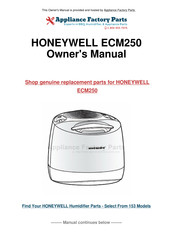 Honeywell Enviracaire ECM-250i Owner's Manual