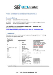 SOTABEAMS VOICE KEYER Assembly Instructions Manual