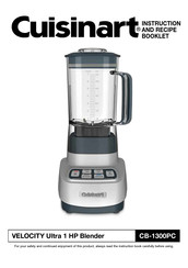 Cuisinart CB-1300PC Instruction And Recipe Booklet