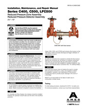 Watts AMES Colt C400 Instruction, Installation, Maintenance And Repair Manual