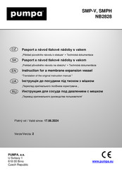 pumpa SMP-V 100/10 Instruction Manual