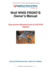 Wolf WWD Series Installation Manual