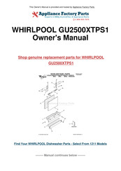 Whirlpool GU2500XTPS1 Use & Care Manual