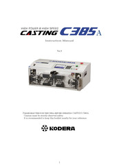 KODERA CASTING C385A Instruction Manual