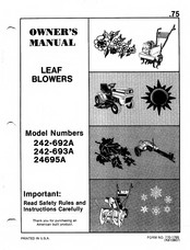 MTD 242-693A Owner's Manual