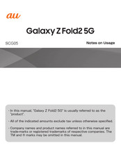 Samsung SCG05 Notes On Usage