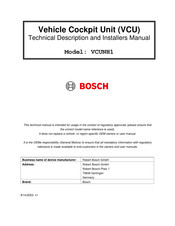 Bosch VCUNH1 Installer Manual