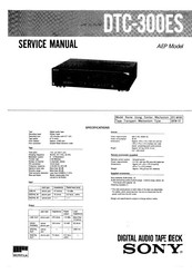 Sony DTC-300ES Service Manual