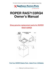 Whirlpool Roper RAS7133RQ4 User Instructions