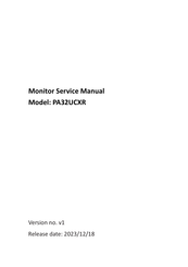 Asus ProArt PA32UCXR Series Service Manual