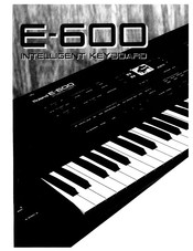 Roland E-600 Owner's Manual