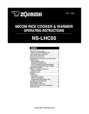 Zojirushi NS-LHC05 Operating Instructions Manual