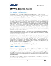 Asus D500TD Service Manual