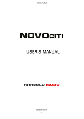ANADOLU ISUZU NOVOCITI User Manual