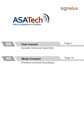 ASATech Signolux Acoustic Universal Transmitter User Manual