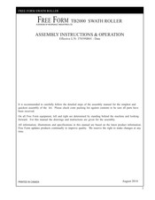 Bourgault FREE FORM TB2000 Assembly Instructions & Operation