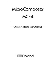 Roland MicroComposer MC-4 Operation Manual