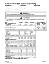 Maytag JES8850BC Series Technical Information