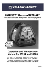 yellow jacket RecoverXLT2-AP Operation And Maintenance Manual